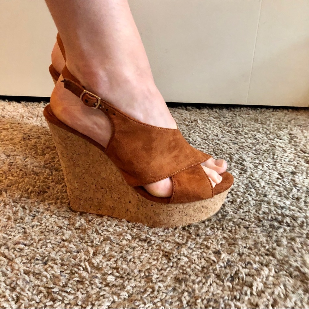 Tan Wedge Heels